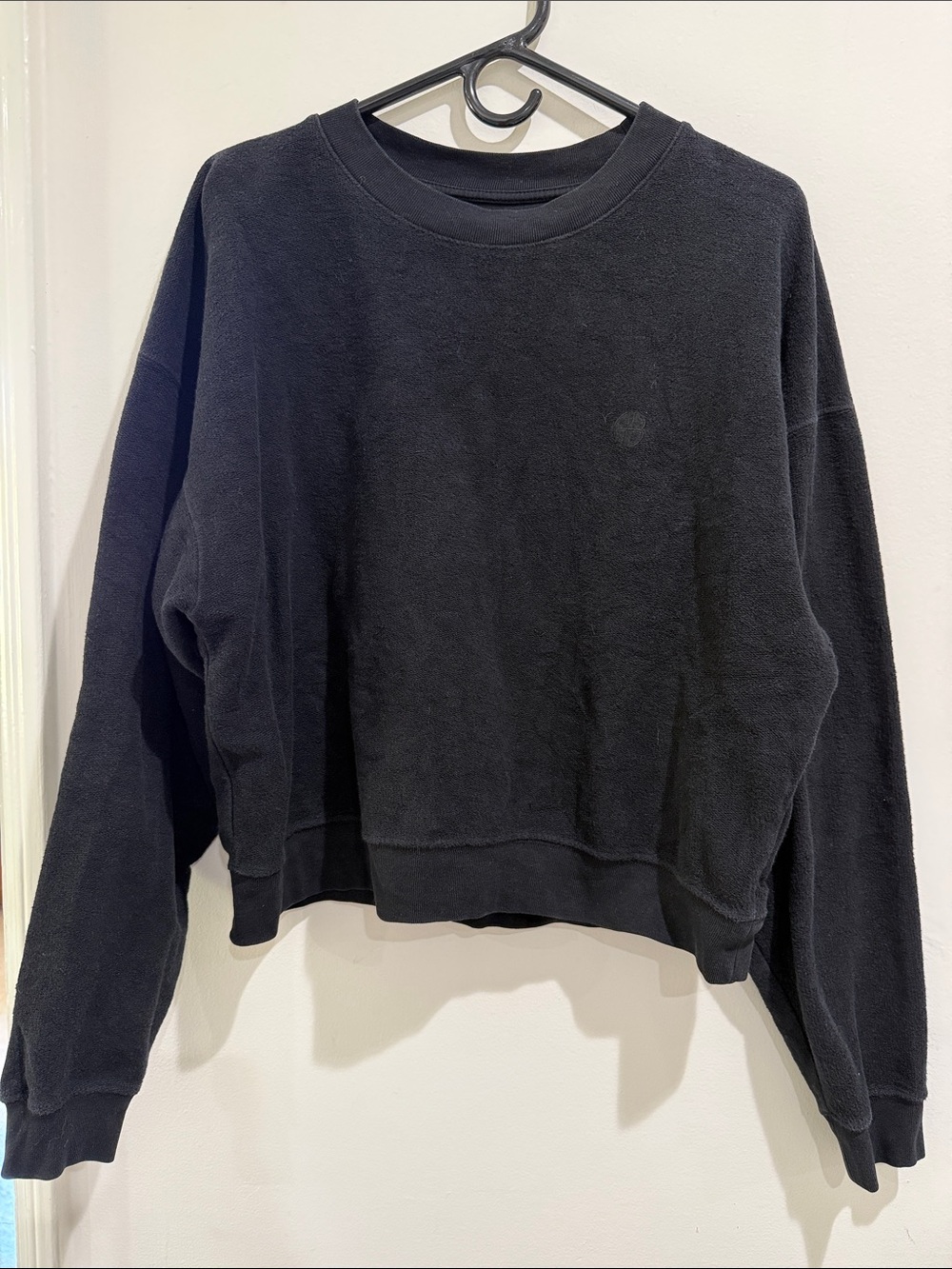 Anine Bing Black Crewneck Sweatshirt